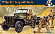 1:35 WILLYS MB JEEP WITH TRAILER