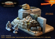 15mm Objective Vf58c Tobruk bunker emplacement (with optional tank turrets FT17 + R35 APX). 15A04CB